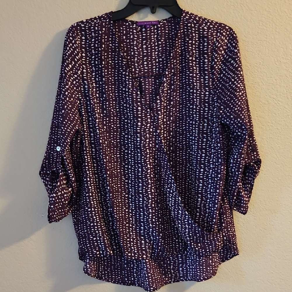 Women's West Kei‎ Purple Wrap Top Medium